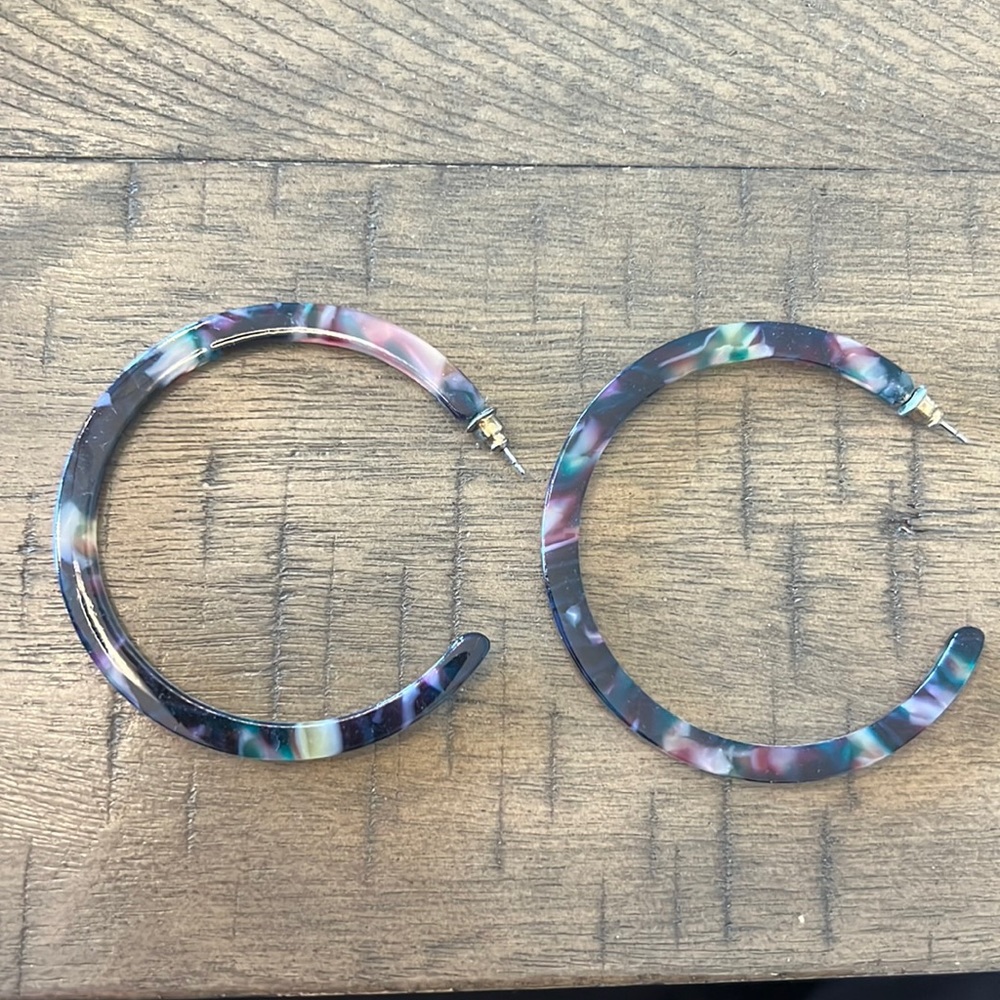 Multicolored Hoop Earrings